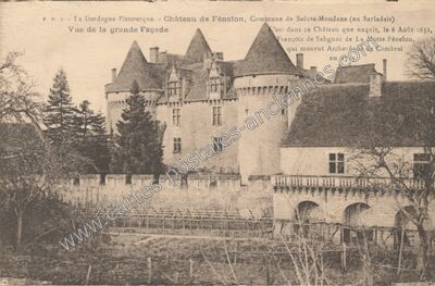 Carte postale ancienne Chateau de Fenelon — Sainte-Mondane (Dordogne)