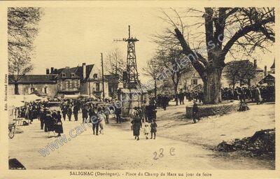Carte postale ancienne Salignac — Salignac-Eyvigues (Dordogne)