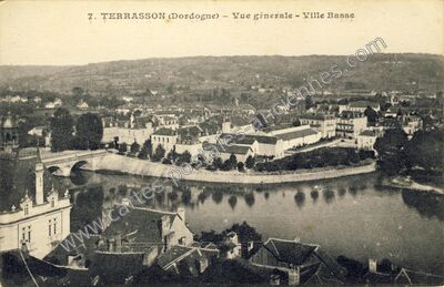Carte postale ancienne Terrasson — Terrasson-Lavilledieu (Dordogne)