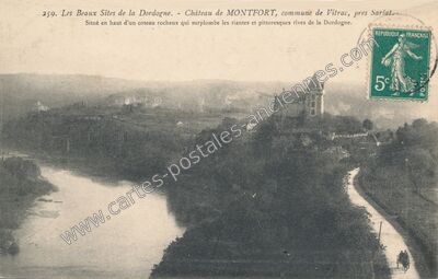 Carte postale ancienne Chateau de Montfort — Vitrac (Dordogne)