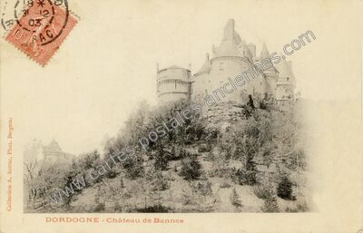 Carte postale ancienne Chateau de Bannes — Beaumont-du-Périgord (Dordogne)