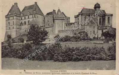 Carte postale ancienne Chateau de Biron — Biron (Dordogne)