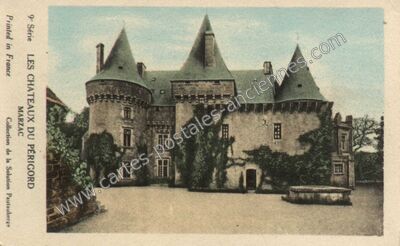 Carte postale ancienne Chateau de Marzac — Tursac (Dordogne)