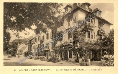 Carte postale ancienne Les Eyzies en Perigord — Manaurie (Dordogne)
