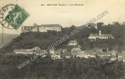 Carte postale ancienne Vue Générale — Belvoir (Doubs)