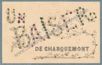 Carte postale ancienne Un baiser — Charquemont (Doubs)