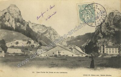 Carte postale ancienne Fort de Joux — La Cluse-et-Mijoux (Doubs)
