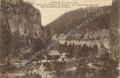 Carte postale ancienne Gorges du Doubs — Grand'Combe-des-Bois (Doubs)
