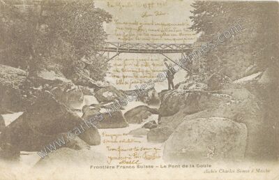 Carte postale ancienne La Goule — Indevillers (Doubs)