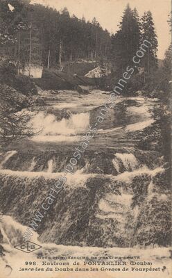 Carte postale ancienne Gorges du Fourperet — Labergement-Sainte-Marie (Doubs)