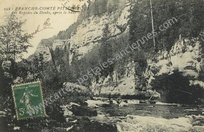 Carte postale ancienne Apres le Saut du Doubs — Villers-le-Lac (Doubs)