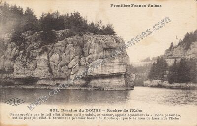 Carte postale ancienne Bassin du Doubs — Villers-le-Lac (Doubs)