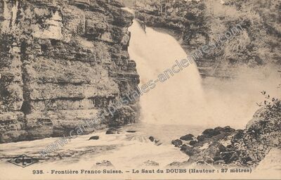 Carte postale ancienne Le Sault du Doubs — Villers-le-Lac (Doubs)