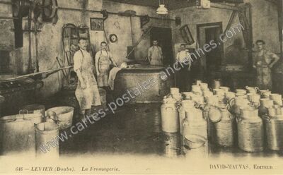 Carte postale ancienne La Fromagerie — Levier (Doubs)