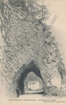 Carte postale ancienne Tunnel de la Rasse — Maîche (Doubs)