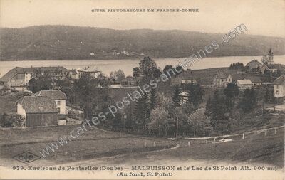 Carte postale ancienne Malbuisson et le Lac de St-Point — Malbuisson (Doubs)