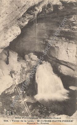 Carte postale ancienne Vallée de la Loue. - Source du Pontet — Mouthier-Haute-Pierre (Doubs)