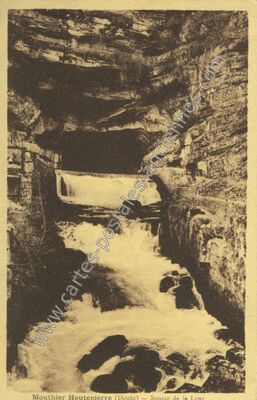 Carte postale ancienne Source de la Lone — Mouthier-Haute-Pierre (Doubs)