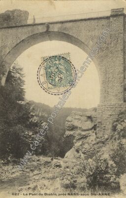 Carte postale ancienne Le Pont du Diable — Nans-sous-Sainte-Anne (Doubs)