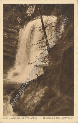 Carte postale ancienne Cascade du Verneau — Nans-sous-Sainte-Anne (Doubs)