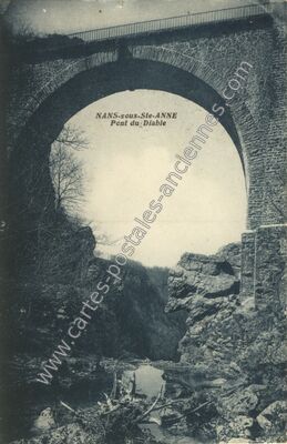 Carte postale ancienne Pont du Diable — Nans-sous-Sainte-Anne (Doubs)