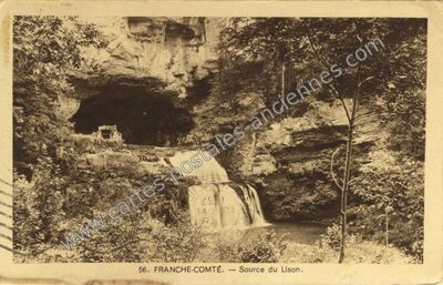 Carte postale ancienne Source du Lison — Nans-sous-Sainte-Anne (Doubs)
