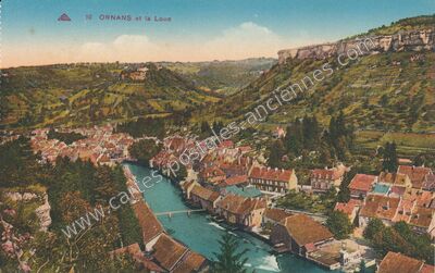Carte postale ancienne Ornans et la Loue — Ornans (Doubs)