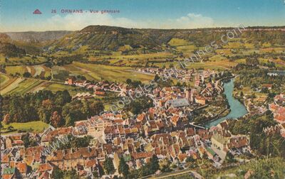 Carte postale ancienne Vue générale — Ornans (Doubs)