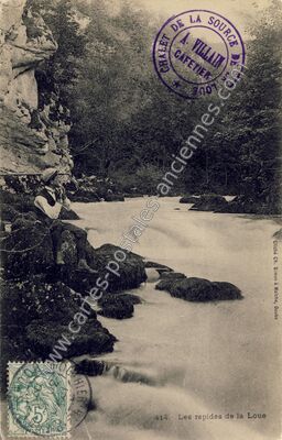 Carte postale ancienne La Loue — Ouhans (Doubs)