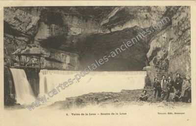 Carte postale ancienne Source de la Loue — Ouhans (Doubs)