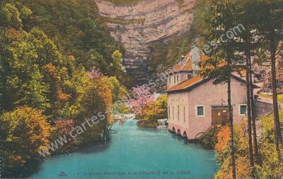 Carte postale ancienne Source de la Loue — Ouhans (Doubs)