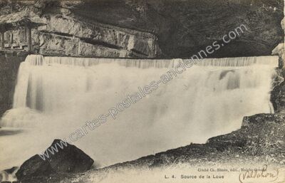 Carte postale ancienne Source de la Loue — Ouhans (Doubs)