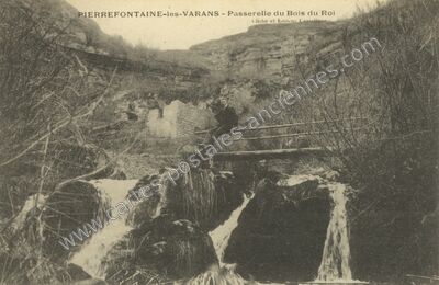 Carte postale ancienne Passerelle du Bois du Roi — Pierrefontaine-les-Varans (Doubs)