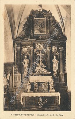 Carte postale ancienne Chapelle de N.-D. de Pitié — Saint-Hippolyte (Doubs)