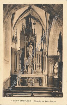 Carte postale ancienne Chapelle de Saint-Joseph — Saint-Hippolyte (Doubs)
