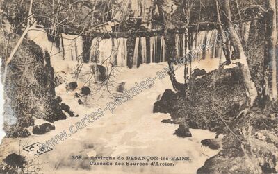 Carte postale ancienne Source d'Arcier — Vaire (Doubs)