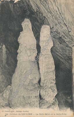 Carte postale ancienne Grotte de Reclere — Vaufrey (Doubs)