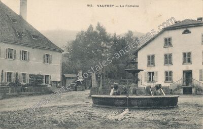Carte postale ancienne La Fontaine — Vaufrey (Doubs)