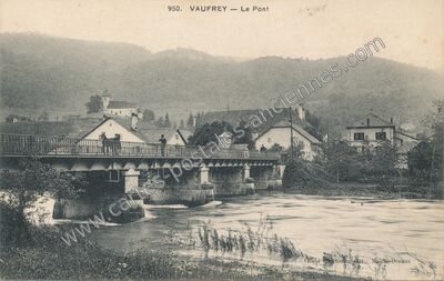 Carte postale ancienne Le Pont — Vaufrey (Doubs)