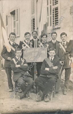 Carte postale ancienne Classe de 1919 — Vaufrey (Doubs)