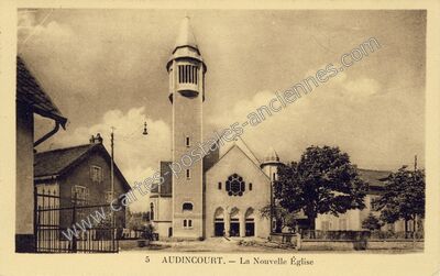 Carte postale ancienne La Nouvelle Église — Audincourt (Doubs)
