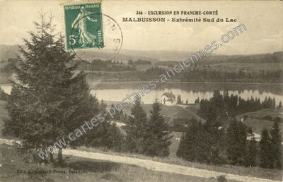 Carte postale ancienne Excursion en Franche-Comté - Extrémité Sud du Lac — Malbuisson (Doubs)