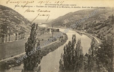 Carte postale ancienne La Malate — Montfaucon (Doubs)