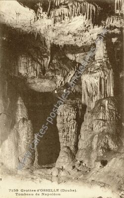 Carte postale ancienne Grottes d'Osselle — Roset-Fluans (Doubs)