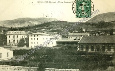 Carte postale ancienne Usine Rodet et Cie — Dieulefit (Drôme)