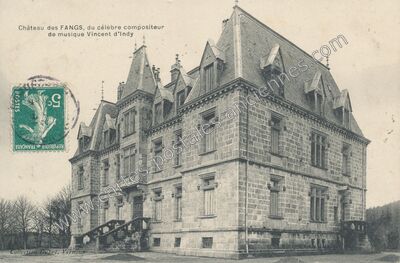 Carte postale ancienne Chateau des Fangs — Montchenu (Drôme)