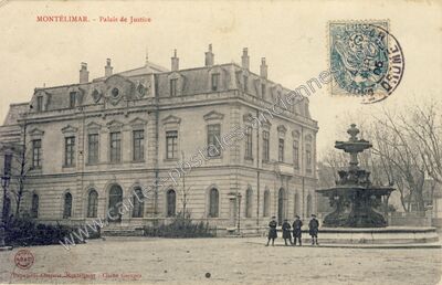 Carte postale ancienne Palais de Justice — Montélimar (Drôme)
