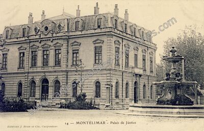 Carte postale ancienne Palais de Justice — Montélimar (Drôme)