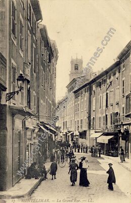Carte postale ancienne La Grand'Rue — Montélimar (Drôme)