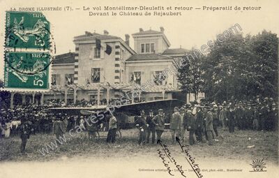 Carte postale ancienne Le vol Montélimar-Dieulefit et retour — Montélimar (Drôme)